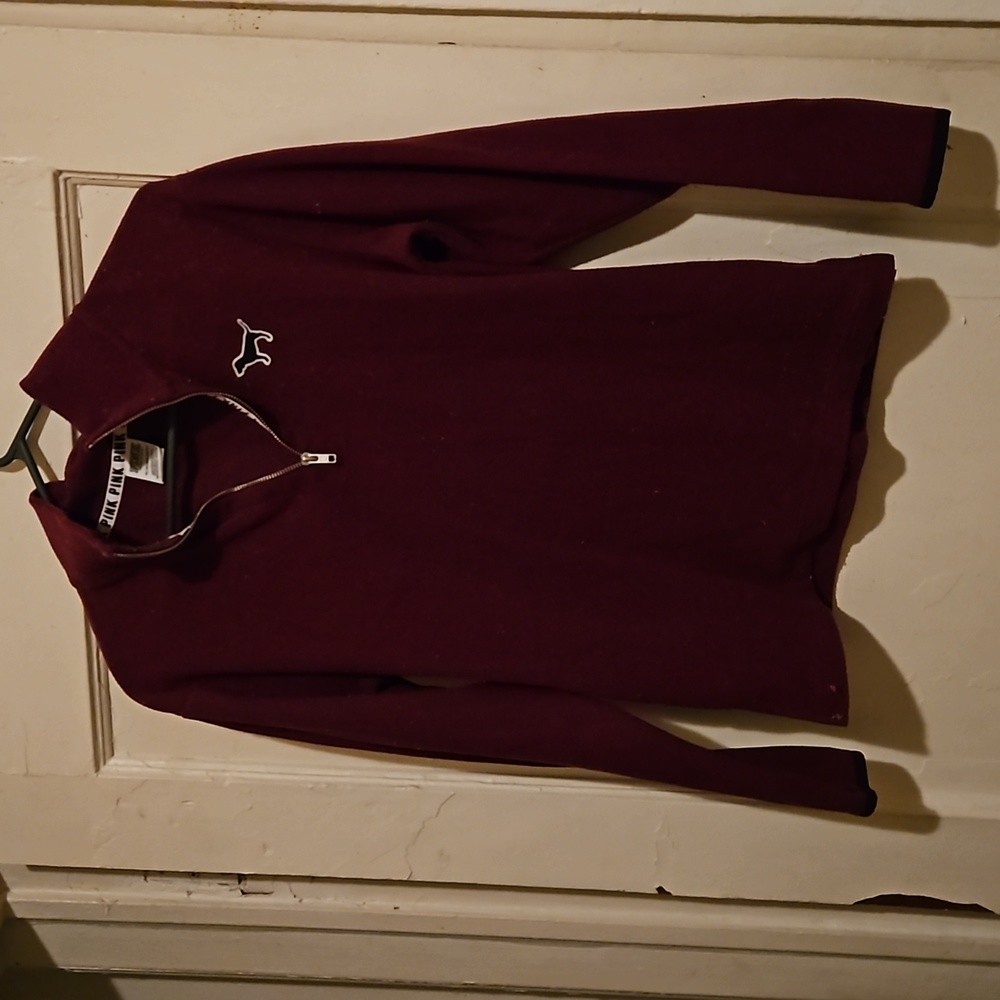 PINK brand size burgundy pull over fleece shirt size xs